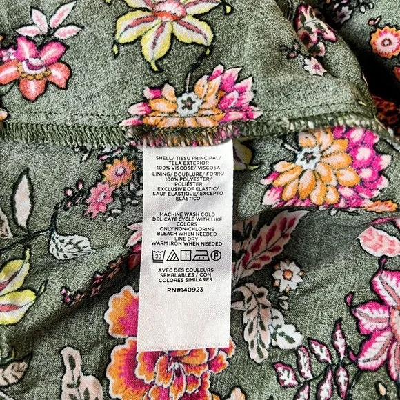 LOFT Country Garden Puff Sleeve V-Neck Mini Dress Size 6 Floral Print - Picture 6 of 6